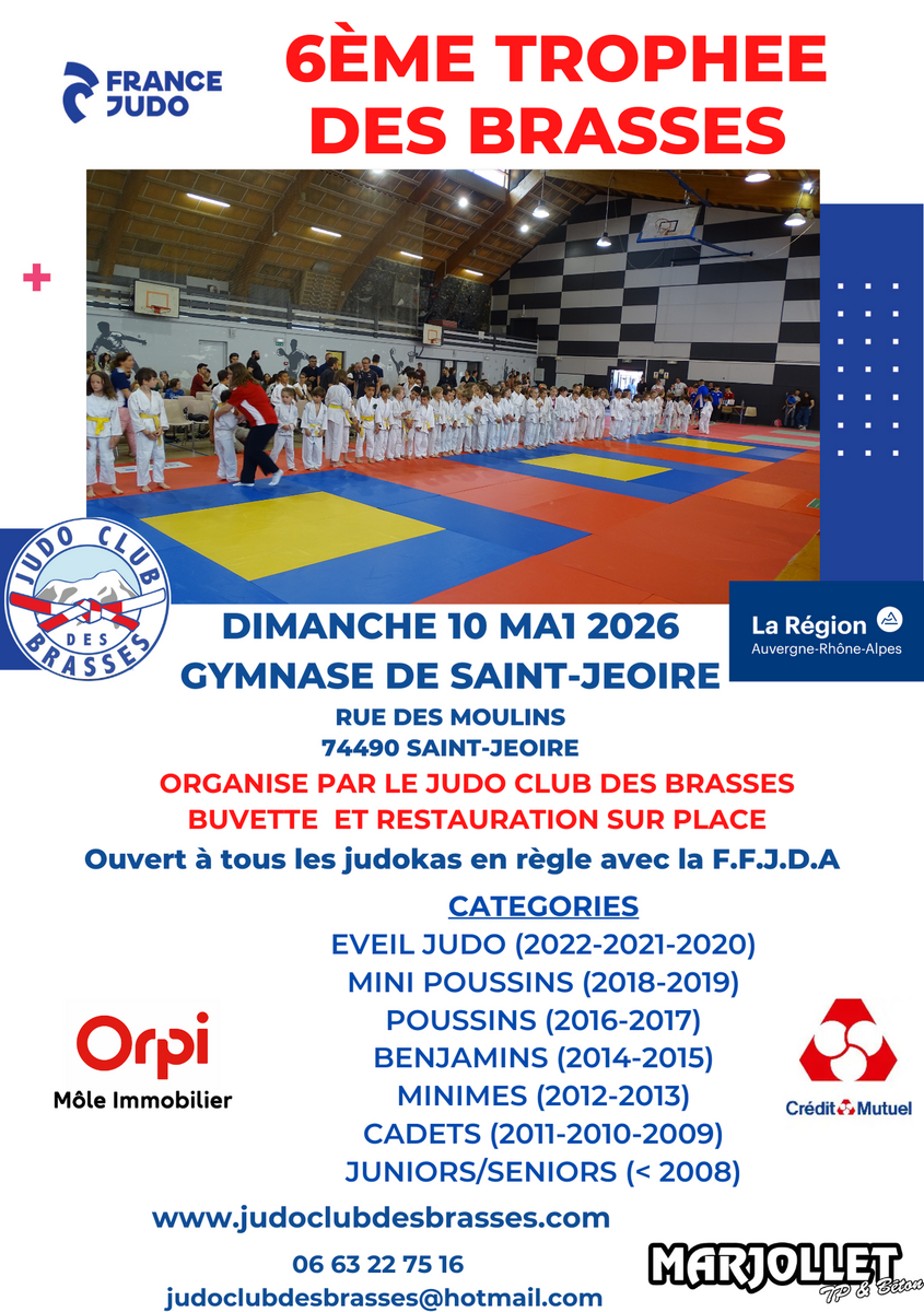 APPEL AUX BENEVOLES  1er TROPHEE NE-WAZA et 6ème TROPHEE DES BRASSES