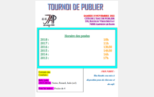 TOURNOI DE PUBLIER