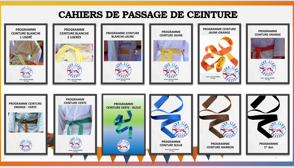 CAHIER PROGRAMME POUR PASSAGE DE CEINTURE