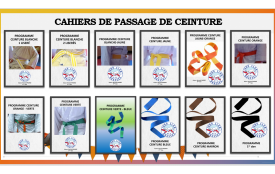 CAHIER PROGRAMME POUR PASSAGE DE CEINTURE